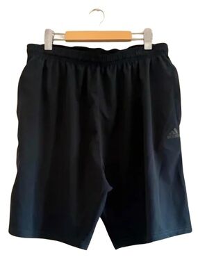 Adidas Black and Grey Classic Tri-Stripe Athletic Shorts - Size 3X